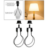 Maxbell Lamp Shade Lights Bulb Adapter Clip, with Shade Attaching Finial Top Black