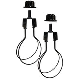 Maxbell Lamp Shade Lights Bulb Adapter Clip, with Shade Attaching Finial Top Black