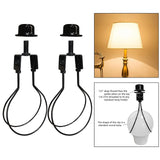 Maxbell Lamp Shade Lights Bulb Adapter Clip, with Shade Attaching Finial Top Black