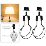 Maxbell Lamp Shade Lights Bulb Adapter Clip, with Shade Attaching Finial Top Black