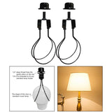 Maxbell Lamp Shade Lights Bulb Adapter Clip, with Shade Attaching Finial Top Black