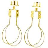 Maxbell Lamp Shade Lights Bulb Adapter Clip, with Shade Attaching Finial Top Gold