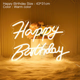 Maxbell LED Letter Light Sign Night Lamp USB Powered Reusable for Birthday Bedroom Birthday Warm White