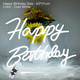 Maxbell LED Letter Light Sign Night Lamp USB Powered Reusable for Birthday Bedroom Birthday White Light