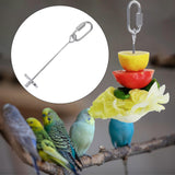 Maxbell Vegetable Skewer Bird Feeder Veggies Meat Skewer for Pet Hanging Toy L