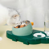 Maxbell Pet Feeder Waterer Food Bowls Feeding for Cats Dogs Small Animals Blue