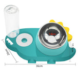 Maxbell Pet Feeder Waterer Food Bowls Feeding for Cats Dogs Small Animals Green