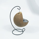 Maxbell Hamster Nest Coconut Shell Hideout Feeder Portable for Parrot
