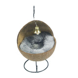 Maxbell Hamster Nest Coconut Shell Hideout Feeder Portable for Parrot