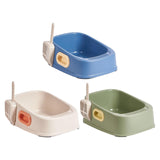 Maxbell Cat Litter Tray with Litter Spoon Cat Cleaning Bath Basin Deep Toilet Blue