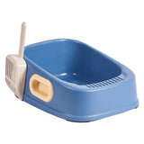 Maxbell Cat Litter Tray with Litter Spoon Cat Cleaning Bath Basin Deep Toilet Blue