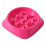 Maxbell Slow Feeder Dogs Bowl Non Slip Anti Choking for Medium Sized Dogs Pink