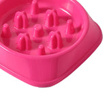 Maxbell Slow Feeder Dogs Bowl Non Slip Anti Choking for Medium Sized Dogs Pink