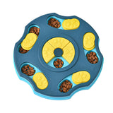 Maxbell Dog Puzzle Toy Slow Feeder Treat Dispensing Non Slip for Pet Games Blue