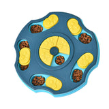 Maxbell Dog Puzzle Toy Slow Feeder Treat Dispensing Non Slip for Pet Games Blue