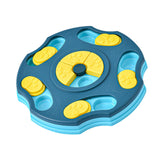 Maxbell Dog Puzzle Toy Slow Feeder Treat Dispensing Non Slip for Pet Games Blue