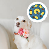 Maxbell Dog Puzzle Toy Slow Feeder Treat Dispensing Non Slip for Pet Games Blue