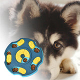 Maxbell Dog Puzzle Toy Slow Feeder Treat Dispensing Non Slip for Pet Games Blue