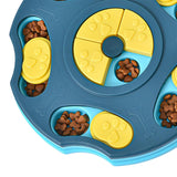 Maxbell Dog Puzzle Toy Slow Feeder Treat Dispensing Non Slip for Pet Games Blue