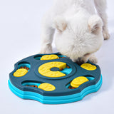Maxbell Dog Puzzle Toy Slow Feeder Treat Dispensing Non Slip for Pet Games Blue