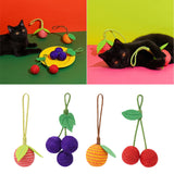 Maxbell Chew Cat Toy Scratching Interactive Cat Toys Cat Toys Ball Peach 20cmx9cm