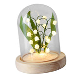Maxbell Flowers Night Light Handmade DIY Battery Operated Dome Birthday Gift