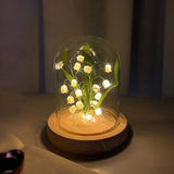 Maxbell Flowers Night Light Handmade DIY Battery Operated Dome Birthday Gift