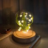 Maxbell Flowers Night Light Handmade DIY Battery Operated Dome Birthday Gift