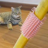 Maxbell Cats Corner Brush Cat Scratching Pad Cats Wall Corner Massage Removable Pink