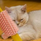 Maxbell Cats Corner Brush Cat Scratching Pad Cats Wall Corner Massage Removable Pink