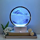 Maxbell Moving Sand Picture Night Light Flowing Sand for Decor Dining Room Blue