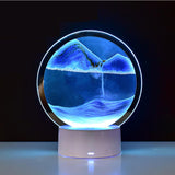 Maxbell Moving Sand Picture Night Light Flowing Sand for Decor Dining Room Blue