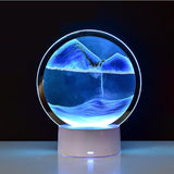 Maxbell Moving Sand Picture Night Light Flowing Sand for Decor Dining Room Blue