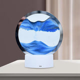 Maxbell Moving Sand Picture Night Light Flowing Sand for Decor Dining Room Blue