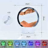 Maxbell Moving Sand Picture Night Light Flowing Sand for Decor Dining Room Orange
