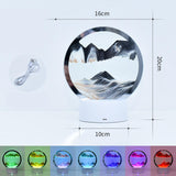 Maxbell Moving Sand Picture Night Light Flowing Sand for Decor Dining Room Black
