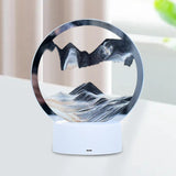 Maxbell Moving Sand Picture Night Light Flowing Sand for Decor Dining Room Black