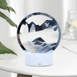 Maxbell Moving Sand Picture Night Light Flowing Sand for Decor Dining Room Black