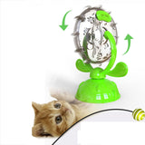 Maxbell Cat Food Dispenser Interactive Cat Toy Bowl Kitty Training Ball Treat Green