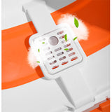 Maxbell Collapsible Cat Litter Box Easy Clean Kitten House Closed Orange with Lamp
