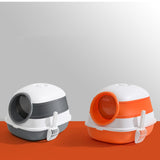 Maxbell Collapsible Cat Litter Box Easy Clean Kitten House Closed Orange with Lamp