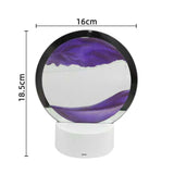 Maxbell Moving Sands Art Picture Flowing Sand Night Light Ornament Bedroom Purple