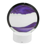 Maxbell Moving Sands Art Picture Flowing Sand Night Light Ornament Bedroom Purple