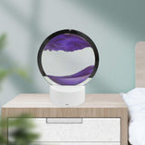 Maxbell Moving Sands Art Picture Flowing Sand Night Light Ornament Bedroom Purple