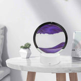 Maxbell Moving Sands Art Picture Flowing Sand Night Light Ornament Bedroom Purple