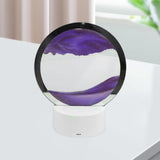 Maxbell Moving Sands Art Picture Flowing Sand Night Light Ornament Bedroom Purple