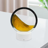 Maxbell Moving Sands Art Picture Flowing Sand Night Light Ornament Bedroom Yellow