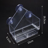 Maxbell Bird Feeder Window Hanger with Suction Cups Acrylic Feeder Food Dispenser