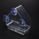 Maxbell Bird Feeder Window Hanger with Suction Cups Acrylic Feeder Food Dispenser