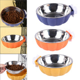 Maxbell Pet Feeding Bowl Hanging Dog Bowl Cat Bowl Removable Puppy Water Feeder Blue